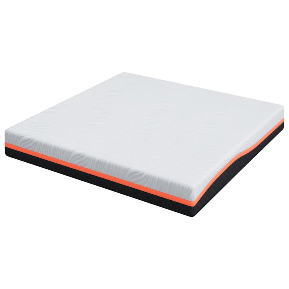 vidaXL Στρώμα Λευκό και Γκρι 180 x 200 cm Ζακάρ ύφασμα