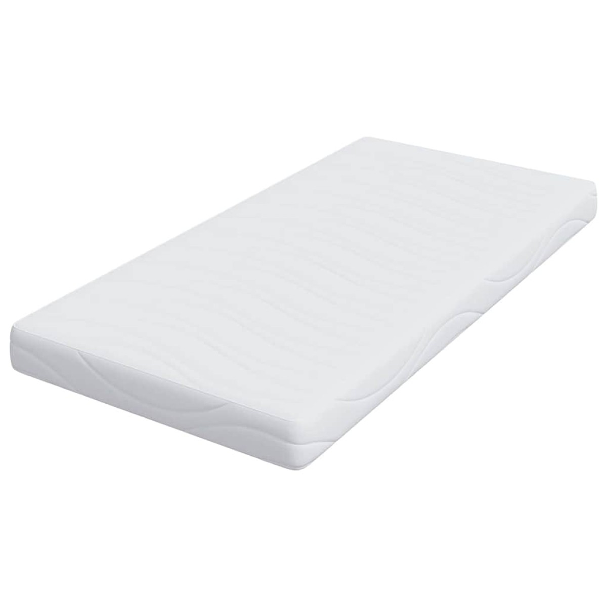 vidaXL Στρώμα Λευκό 90 x 200 cm Ζακάρ ύφασμα