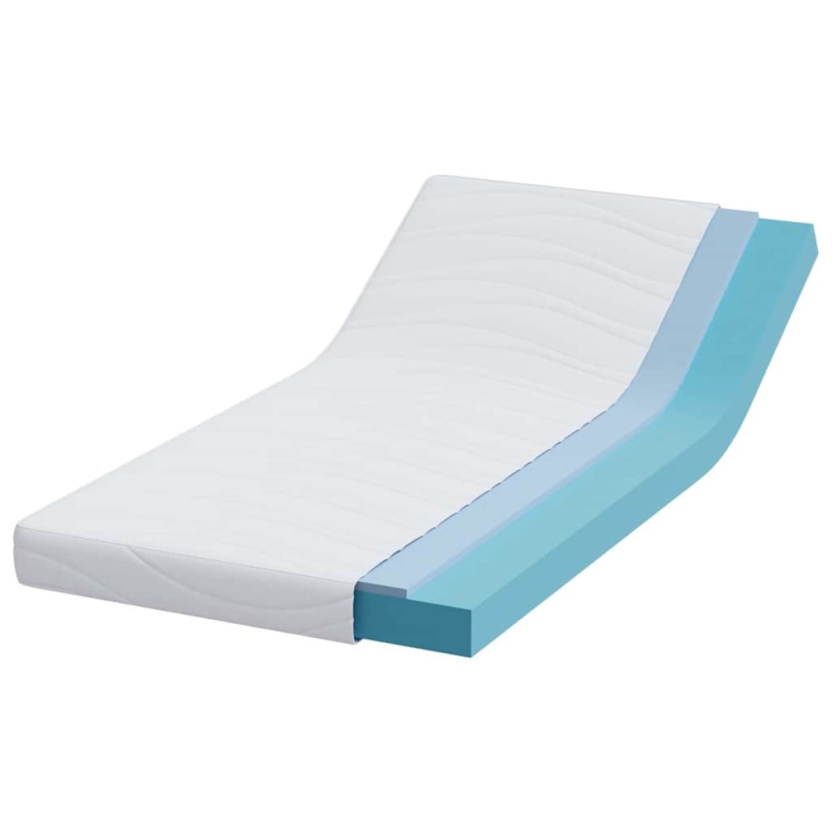 vidaXL Στρώμα Λευκό 120 x 200 cm Ζακάρ ύφασμα