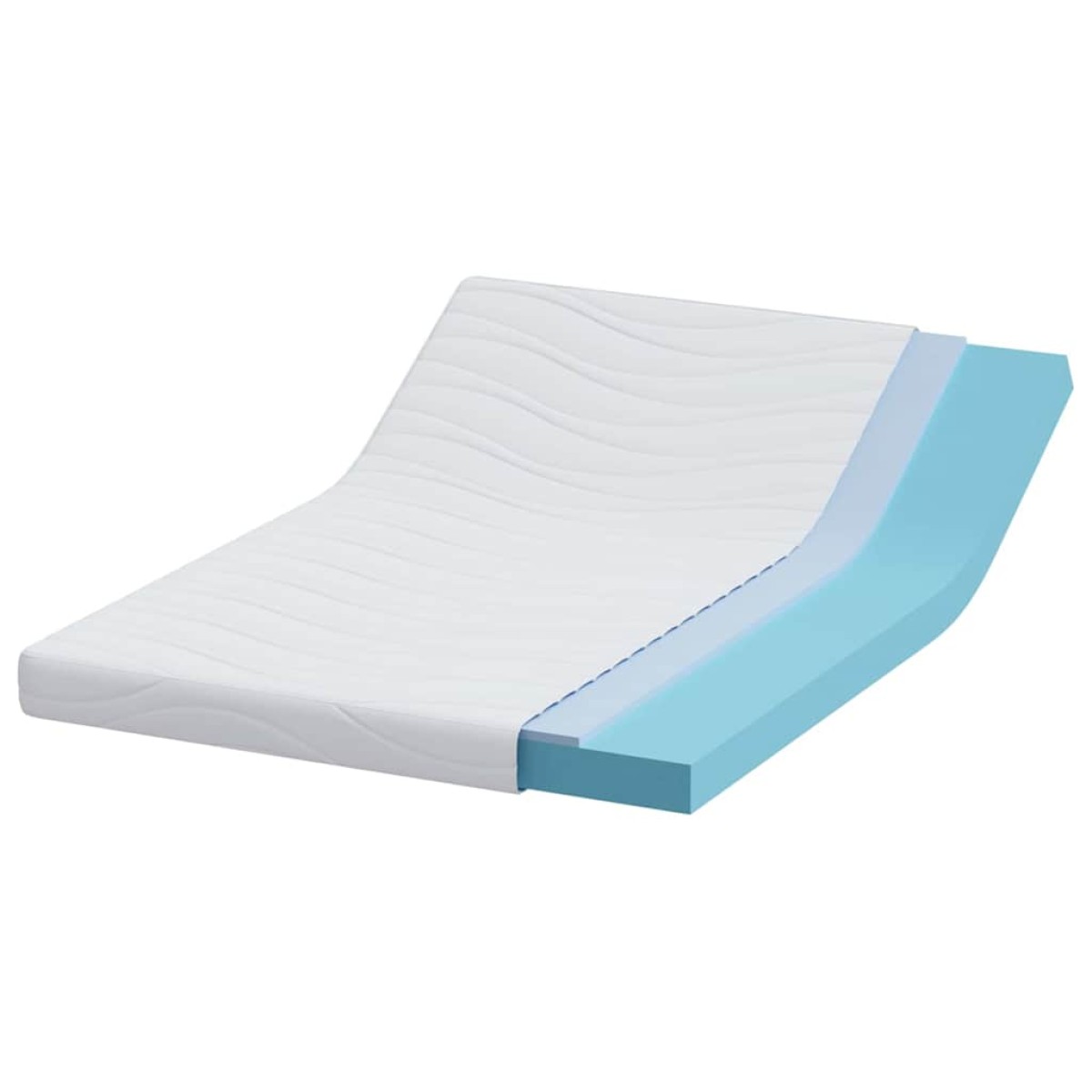 vidaXL Στρώμα Λευκό 140 x 200 cm Ζακάρ ύφασμα