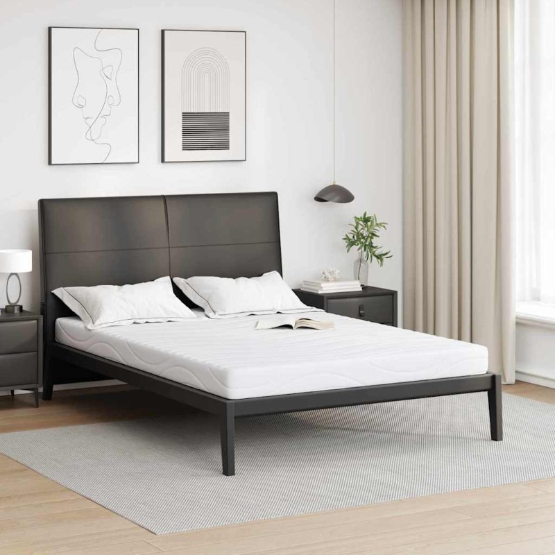 vidaXL Στρώμα Λευκό 160 x 200 cm Ζακάρ ύφασμα