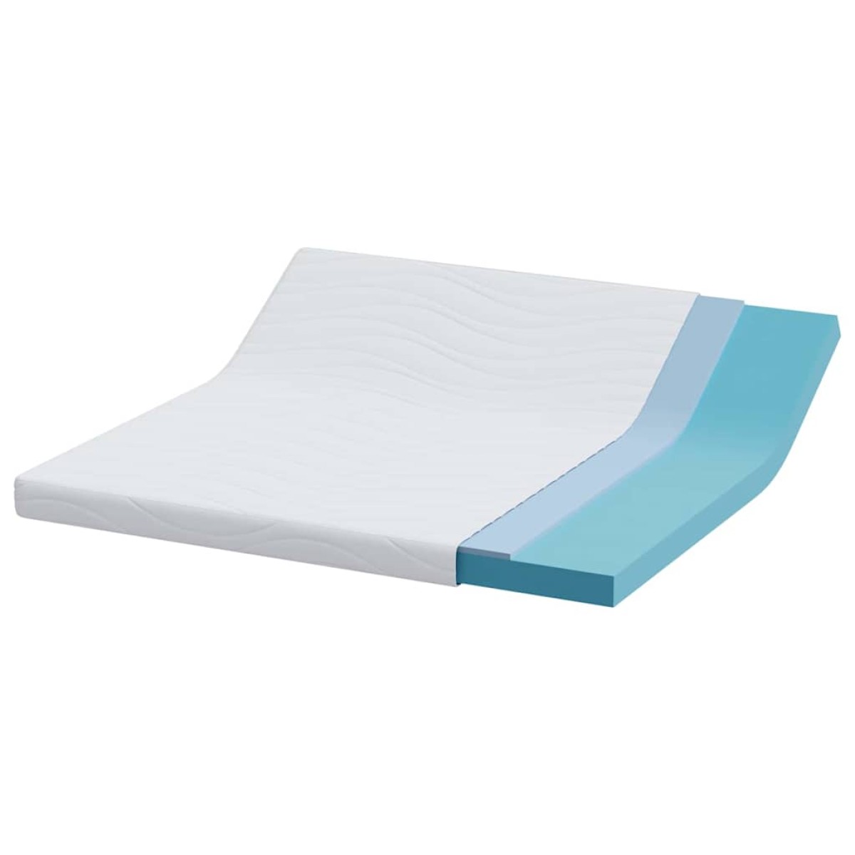 vidaXL Στρώμα Λευκό 200 x 200 cm Ζακάρ ύφασμα