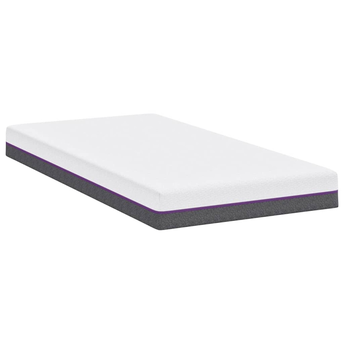vidaXL Στρώμα Αφρού Μνήμης Μέτριο 90 x 200 cm Λευκό και Γκρι