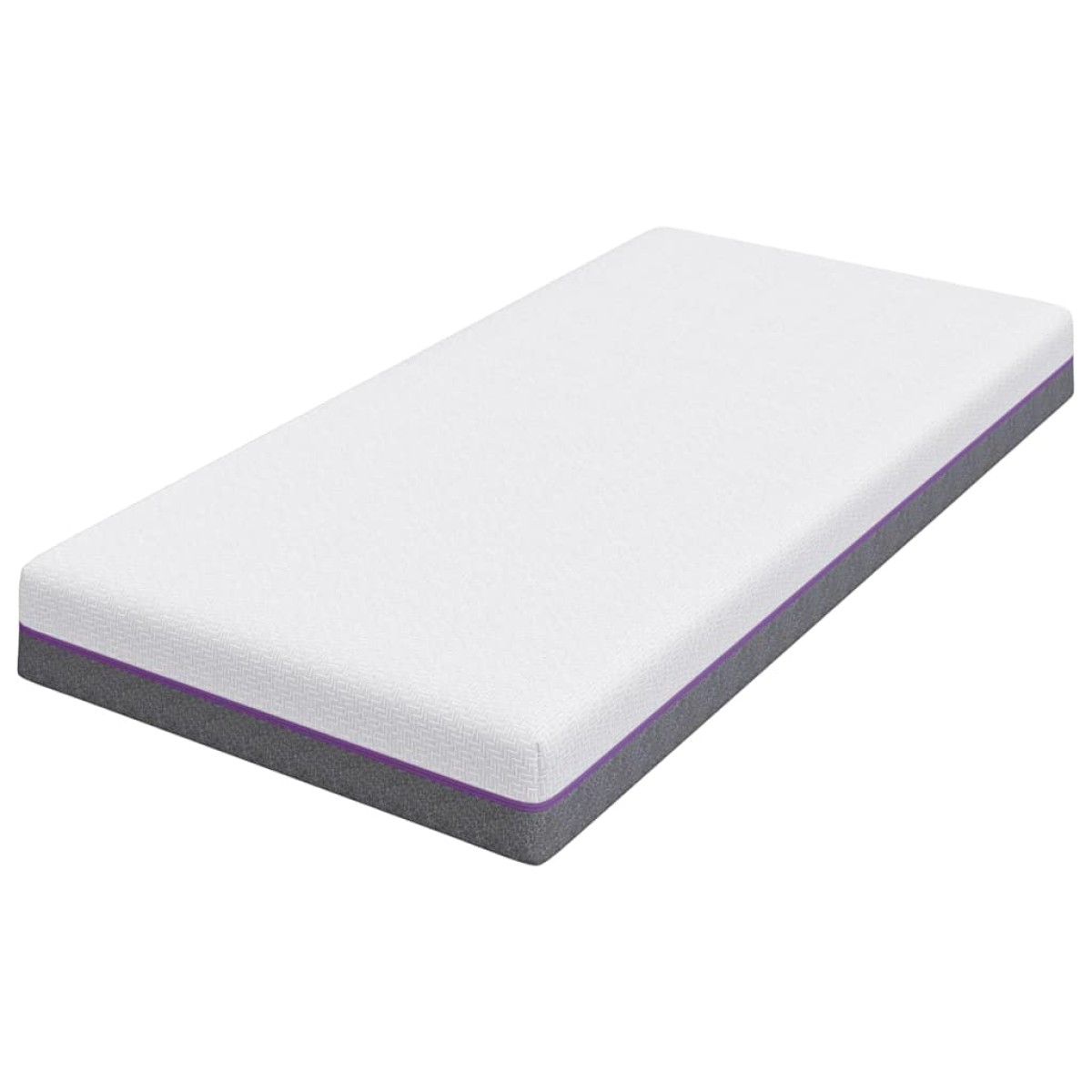 vidaXL Στρώμα Αφρού Μνήμης Μέτριο 120 x 200 cm Λευκό και Γκρι