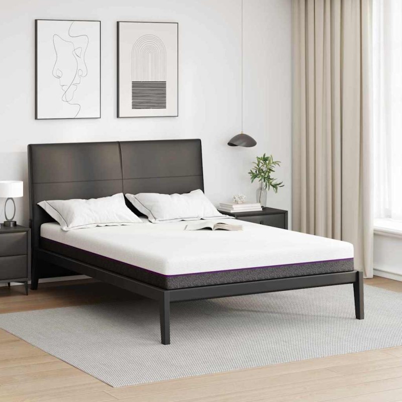 vidaXL Στρώμα Αφρού Μνήμης Μέτριο 140 x 200 cm Λευκό και Γκρι