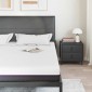 vidaXL Στρώμα Αφρού Μνήμης Μέτριο 200 x 200 cm Λευκό και Γκρι