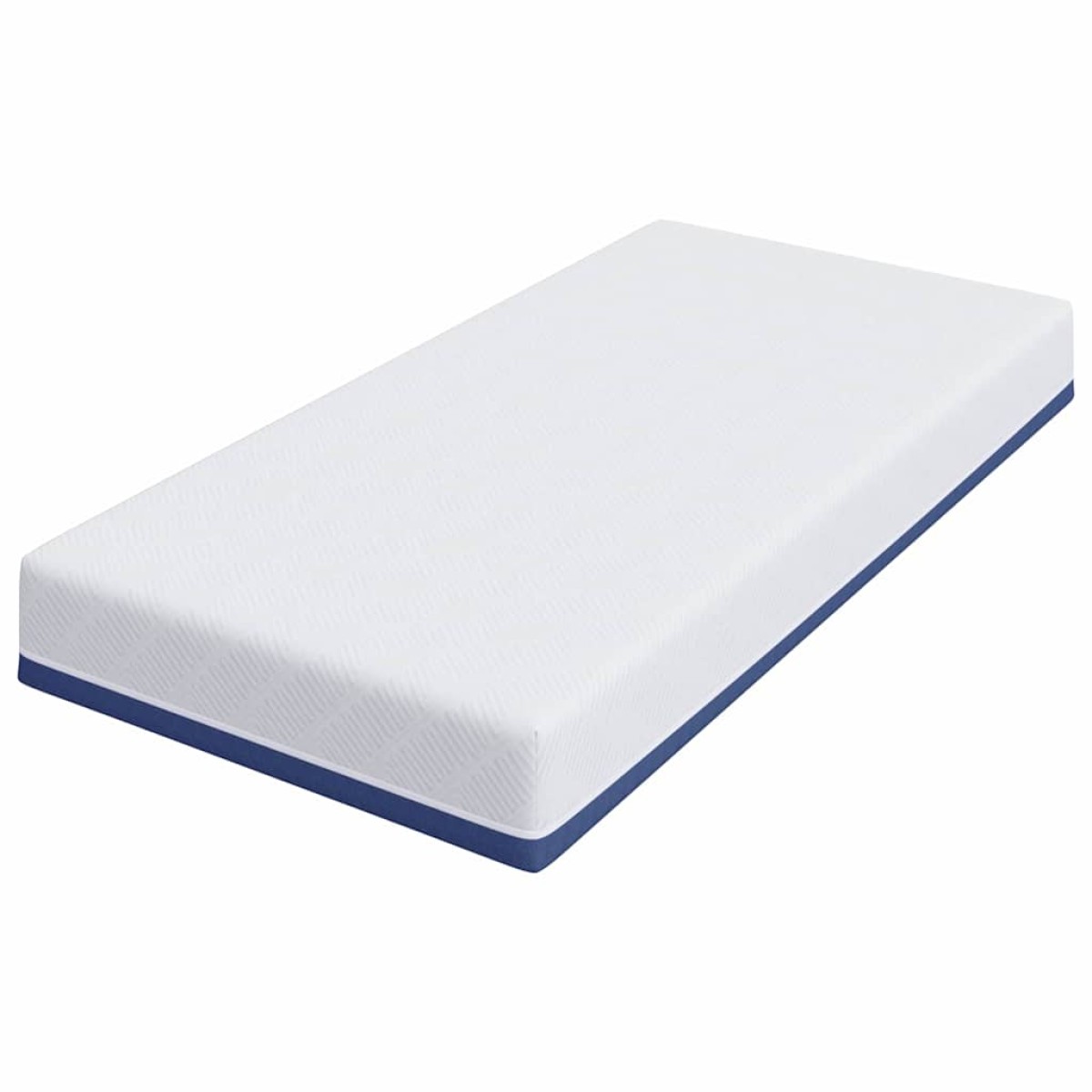 vidaXL Στρώμα Λευκό και Μπλε 120 x 200 cm Ζακάρ ύφασμα