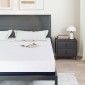 vidaXL Στρώμα Λευκό και Μπλε 180 x 200 cm Ζακάρ ύφασμα