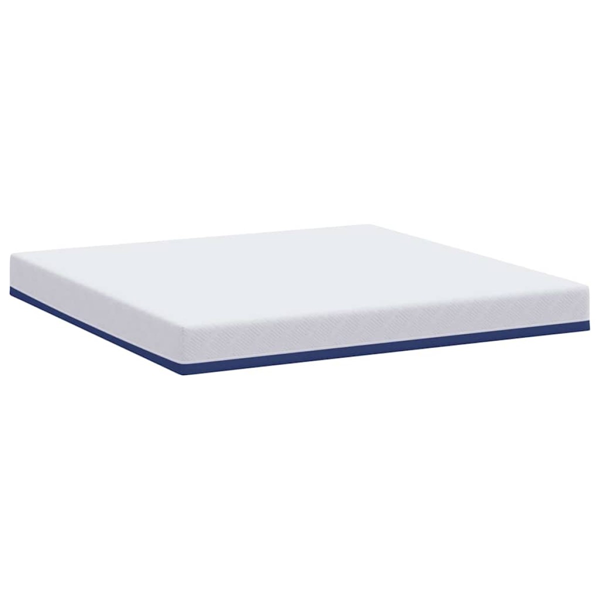 vidaXL Στρώμα Λευκό και Μπλε 180 x 200 cm Ζακάρ ύφασμα