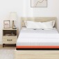 vidaXL Στρώμα Λευκό και Μαύρο 90 x 190 cm Ζακάρ ύφασμα