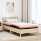 vidaXL Στρώμα Λευκό και Μαύρο 90 x 200 cm Ζακάρ ύφασμα