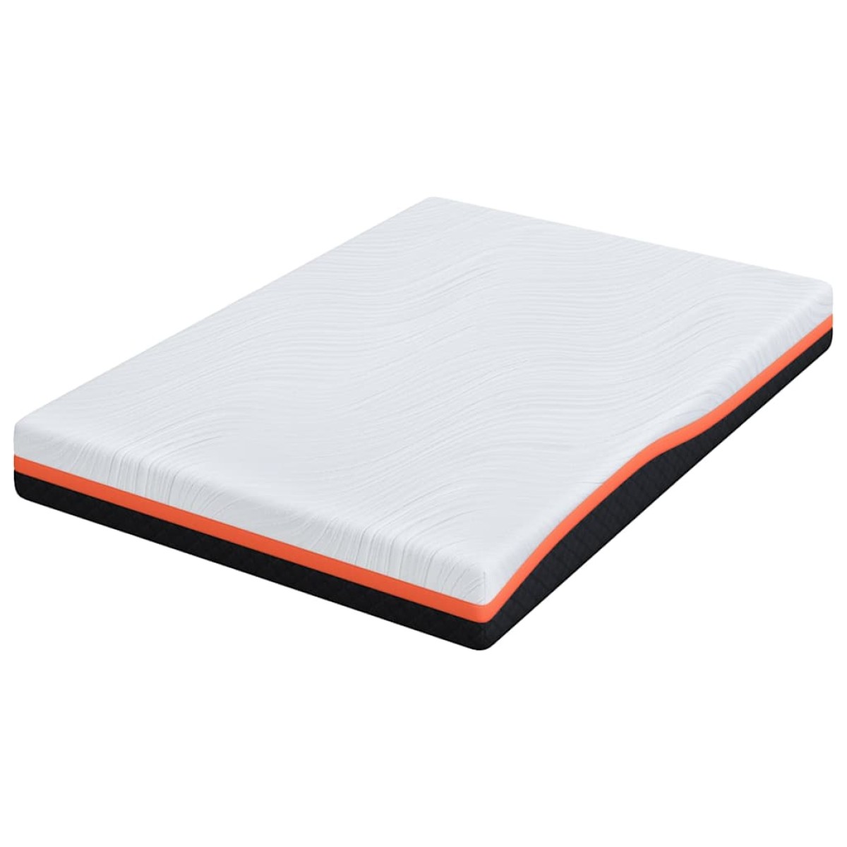 vidaXL Στρώμα Λευκό και Μαύρο 140 x 190 cm Ζακάρ ύφασμα