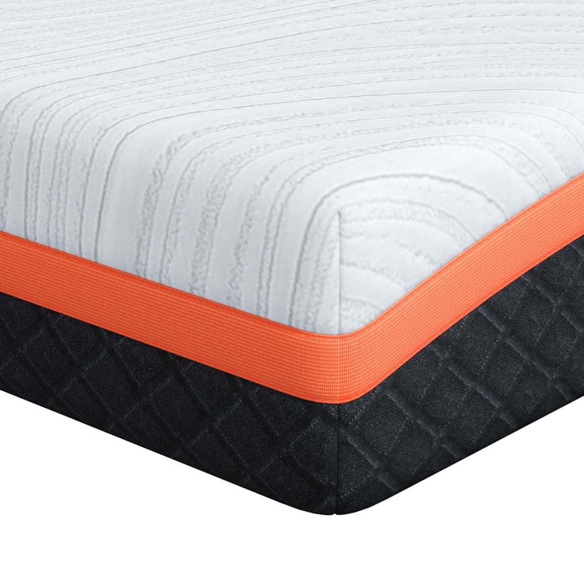 vidaXL Στρώμα Λευκό και Μαύρο 180 x 200 cm Ζακάρ ύφασμα