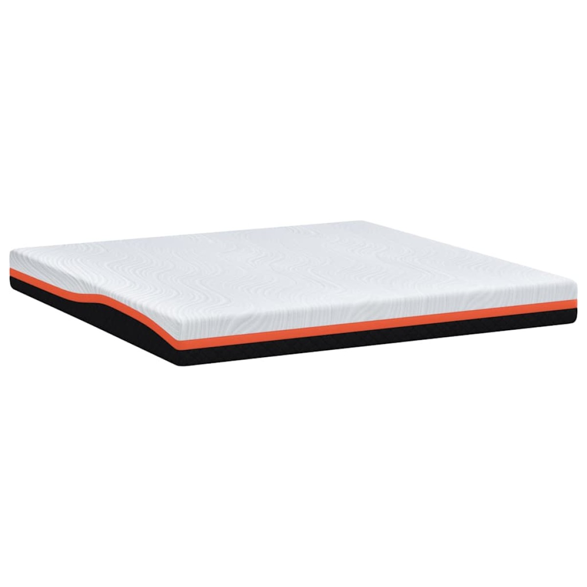 vidaXL Στρώμα Λευκό και Μαύρο 180 x 200 cm Ζακάρ ύφασμα