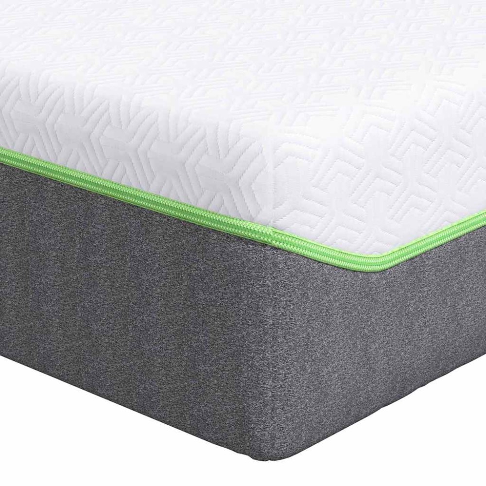 vidaXL Στρώμα Λευκό και Γκρι 80 x 200 cm Ζακάρ ύφασμα