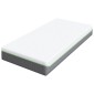 vidaXL Στρώμα Λευκό και Γκρι 100 x 200 cm Ζακάρ ύφασμα