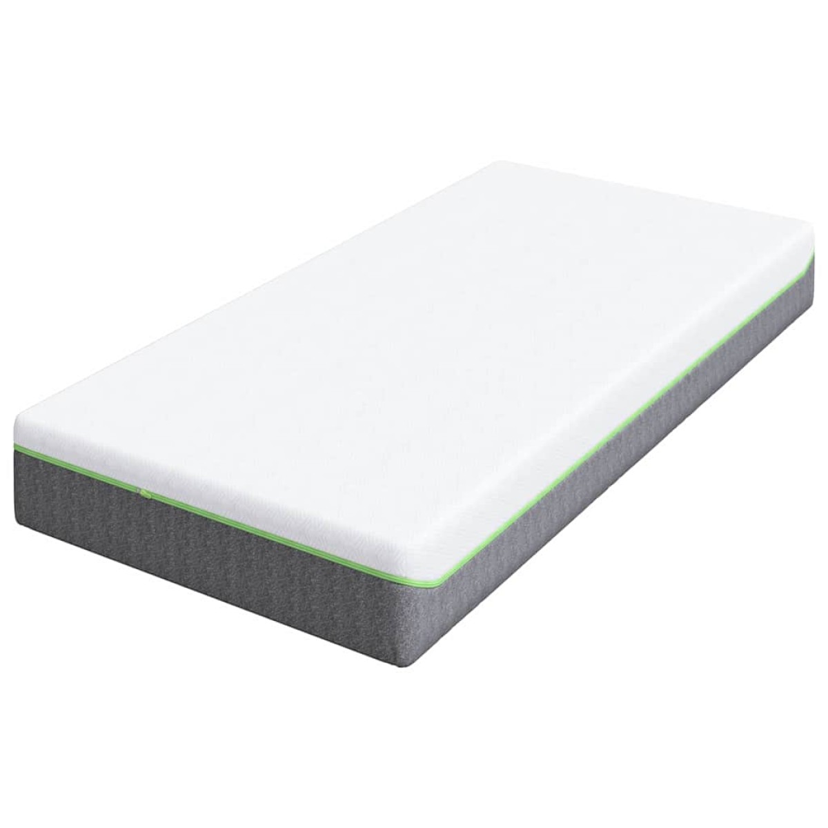 vidaXL Στρώμα Λευκό και Γκρι 120 x 200 cm Ζακάρ ύφασμα