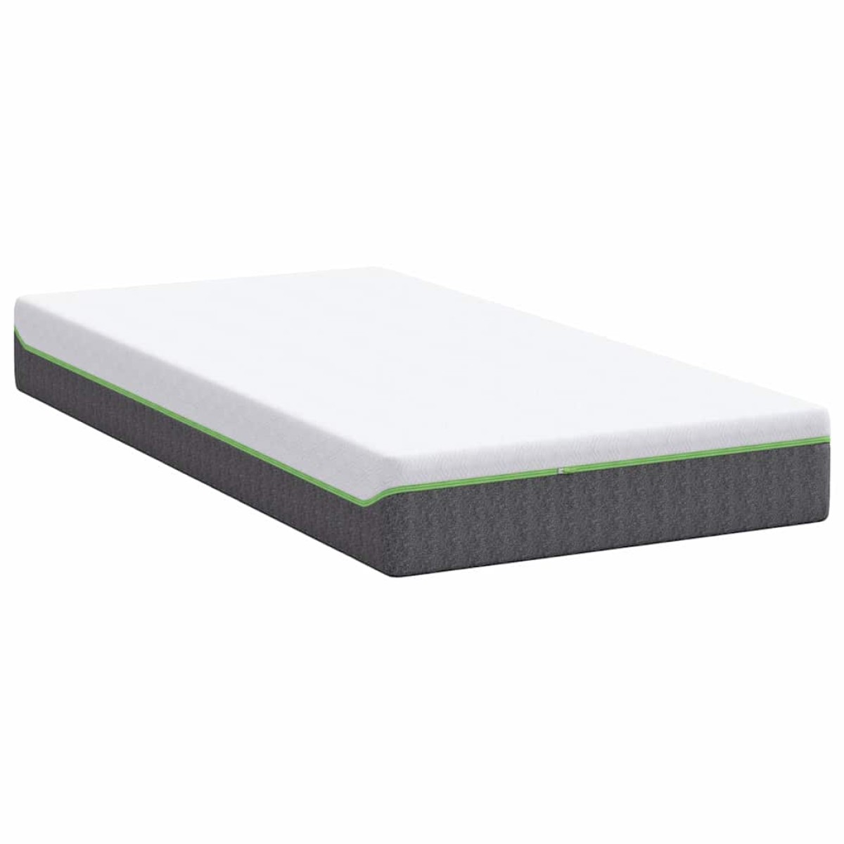 vidaXL Στρώμα Λευκό και Γκρι 120 x 200 cm Ζακάρ ύφασμα