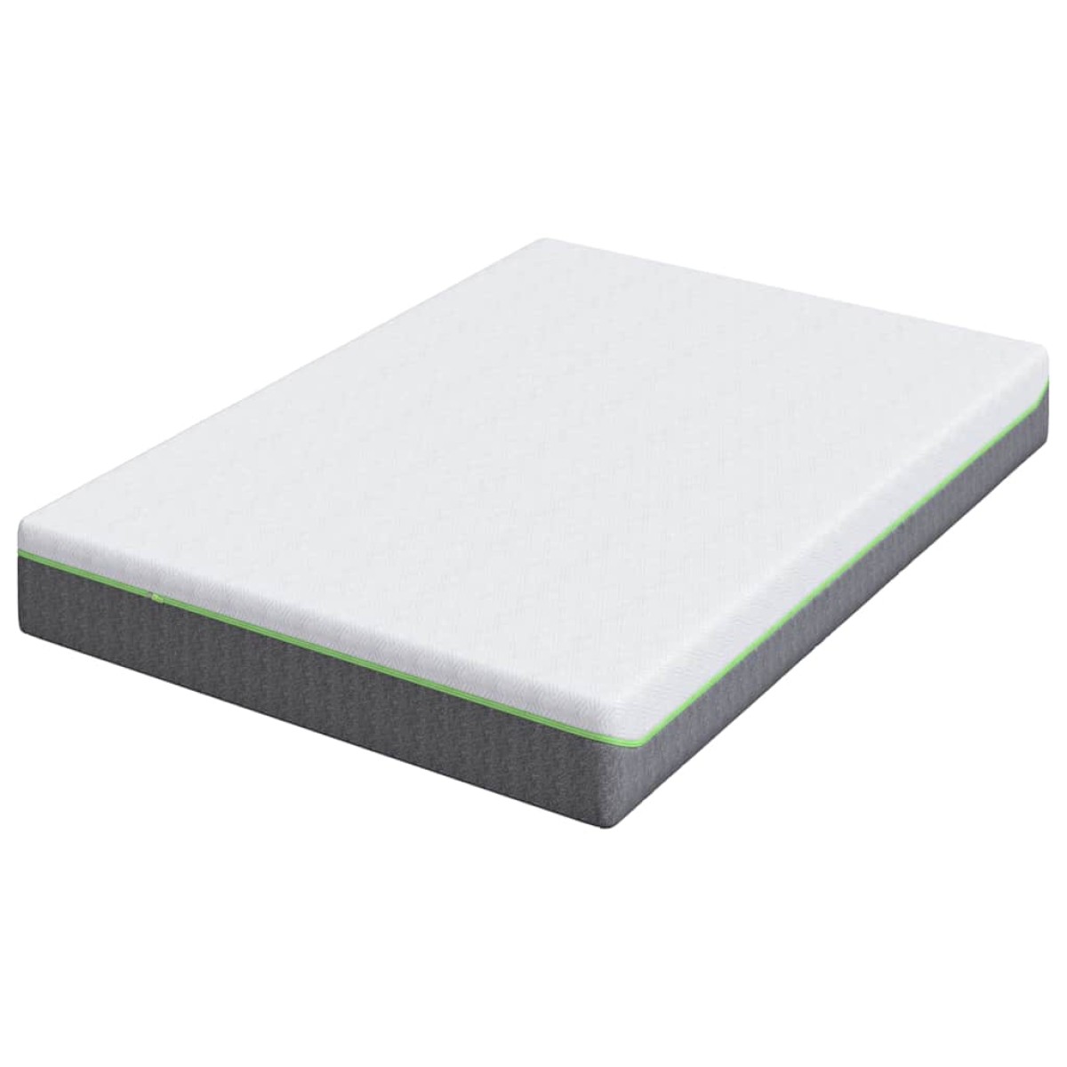 vidaXL Στρώμα Λευκό και Γκρι 140 x 190 cm Ζακάρ ύφασμα