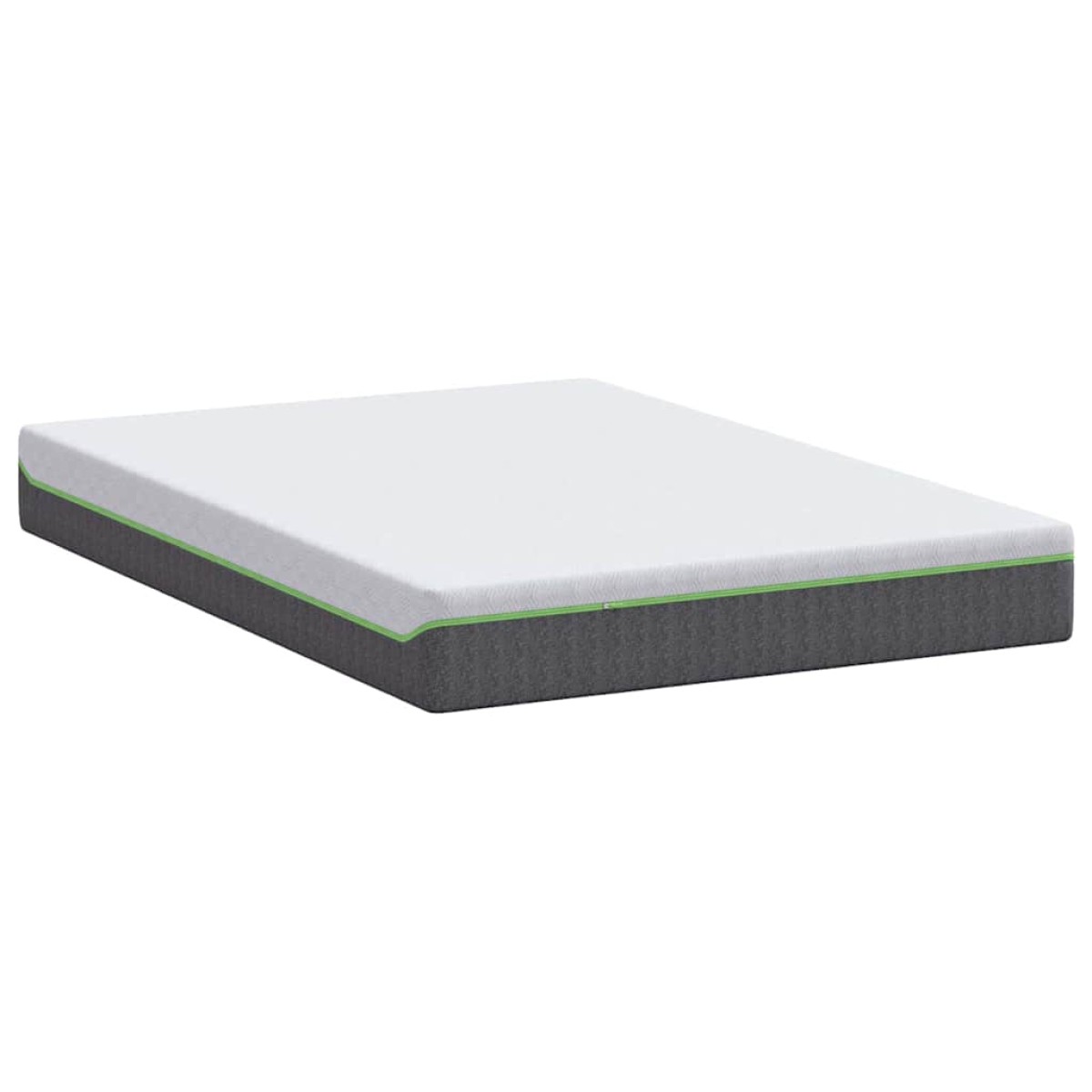vidaXL Στρώμα Λευκό και Γκρι 140 x 190 cm Ζακάρ ύφασμα