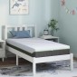 vidaXL Στρώμα Λευκό και Γκρι 80 x 160 cm Ζακάρ ύφασμα