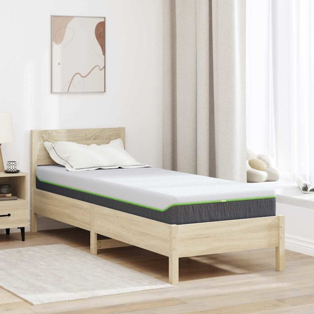 vidaXL Στρώμα Λευκό και Γκρι 70 x 200 cm Ζακάρ ύφασμα