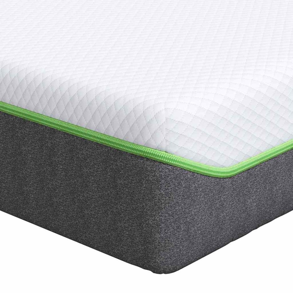 vidaXL Στρώμα Λευκό και Γκρι 90 x 200 cm Ζακάρ ύφασμα