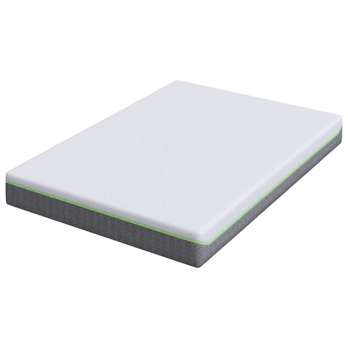vidaXL Στρώμα Λευκό και Γκρι 140 x 190 cm Ζακάρ ύφασμα