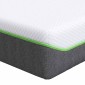 vidaXL Στρώμα Λευκό και Γκρι 140 x 200 cm Ζακάρ ύφασμα