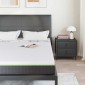 vidaXL Στρώμα Λευκό και Γκρι 140 x 200 cm Ζακάρ ύφασμα