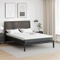 vidaXL Στρώμα Λευκό και Γκρι 140 x 200 cm Ζακάρ ύφασμα