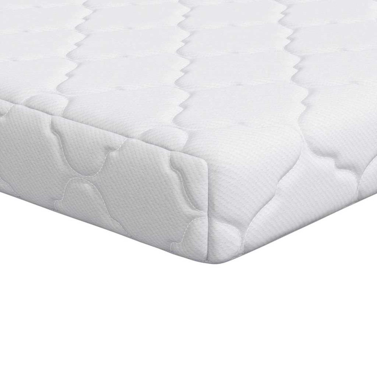 vidaXL Στρώμα Λευκό 70 x 140 cm Ζακάρ ύφασμα