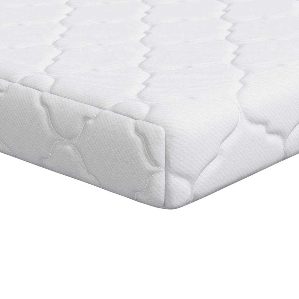 vidaXL Στρώμα Λευκό 80 x 160 cm Ζακάρ ύφασμα