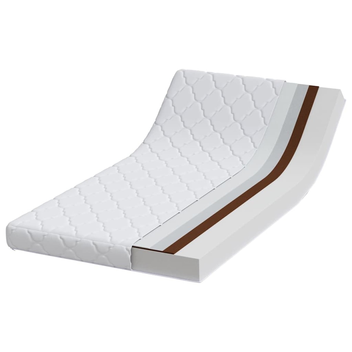 vidaXL Στρώμα Λευκό 80 x 160 cm Ζακάρ ύφασμα
