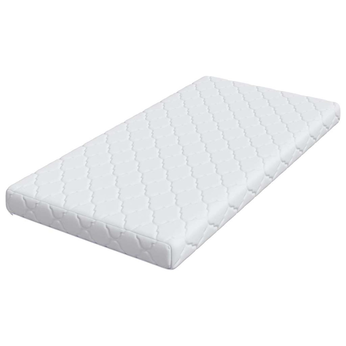 vidaXL Στρώμα Λευκό 80 x 160 cm Ζακάρ ύφασμα