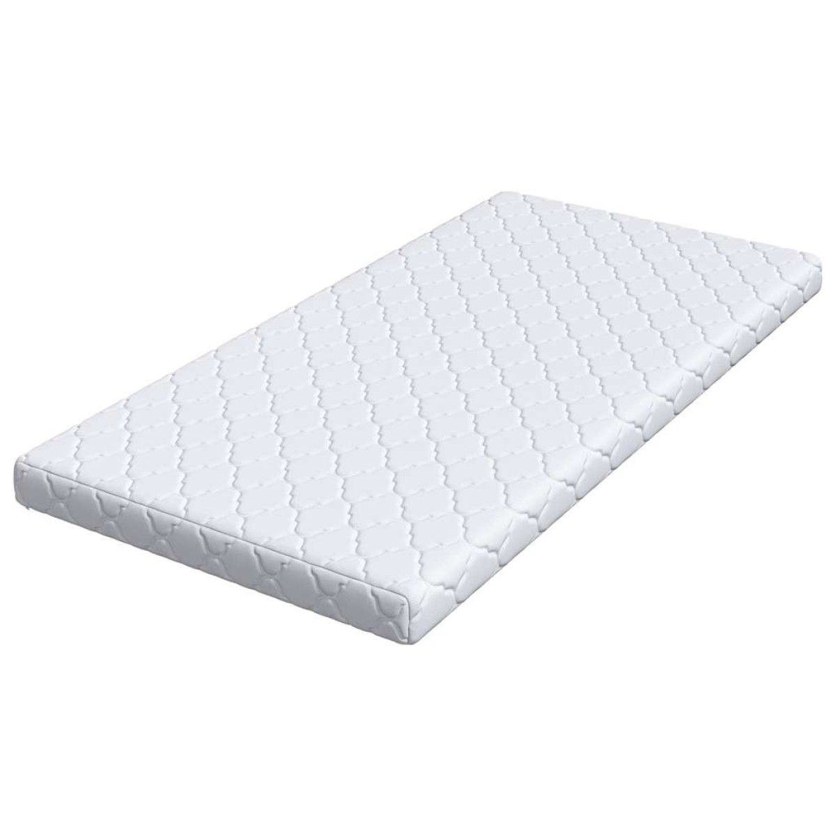 vidaXL Στρώμα Λευκό 90 x 190 cm Ζακάρ ύφασμα