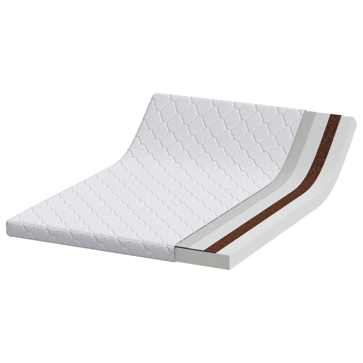 vidaXL Στρώμα Λευκό 140 x 190 cm Ζακάρ ύφασμα