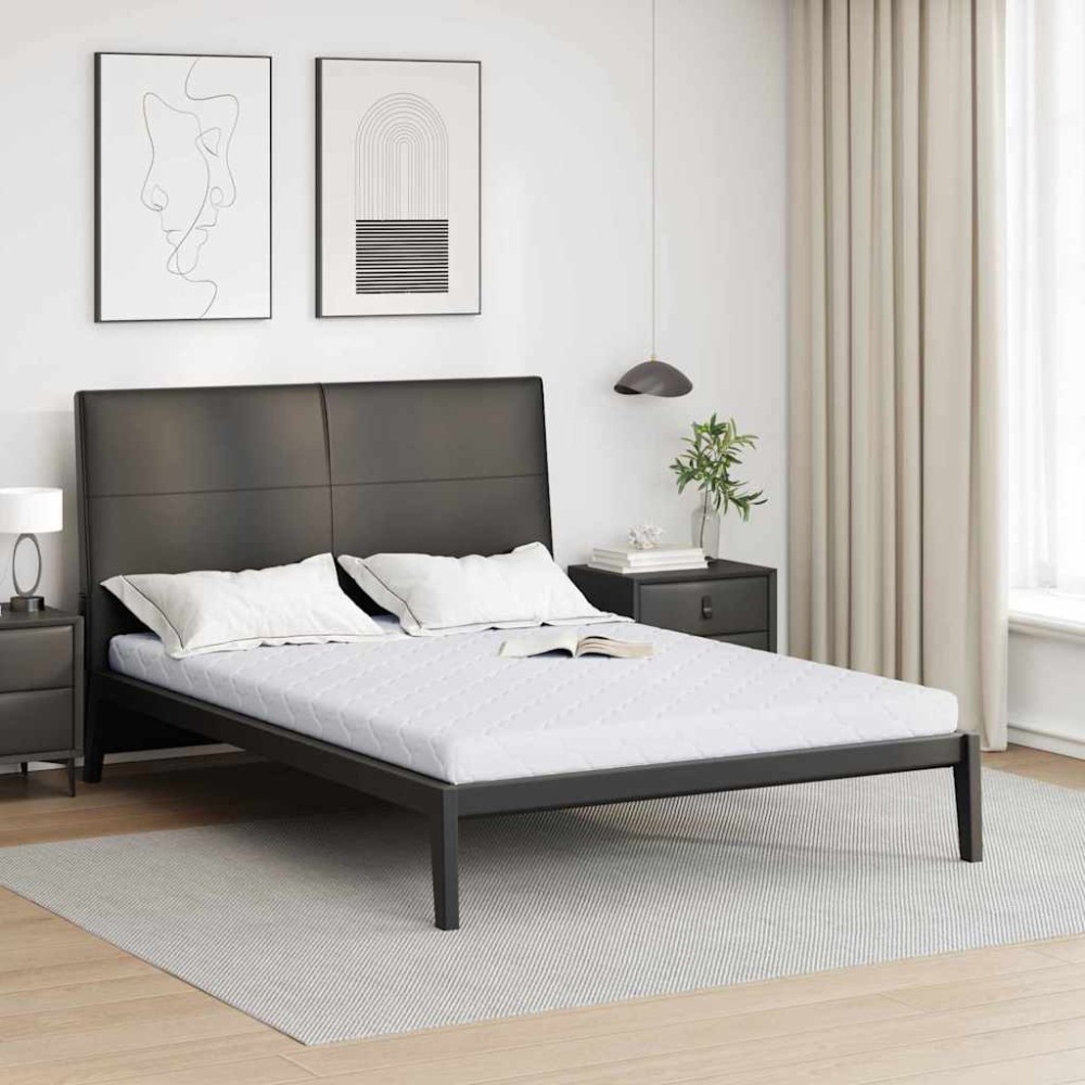 vidaXL Στρώμα Λευκό 140 x 200 cm Ζακάρ ύφασμα