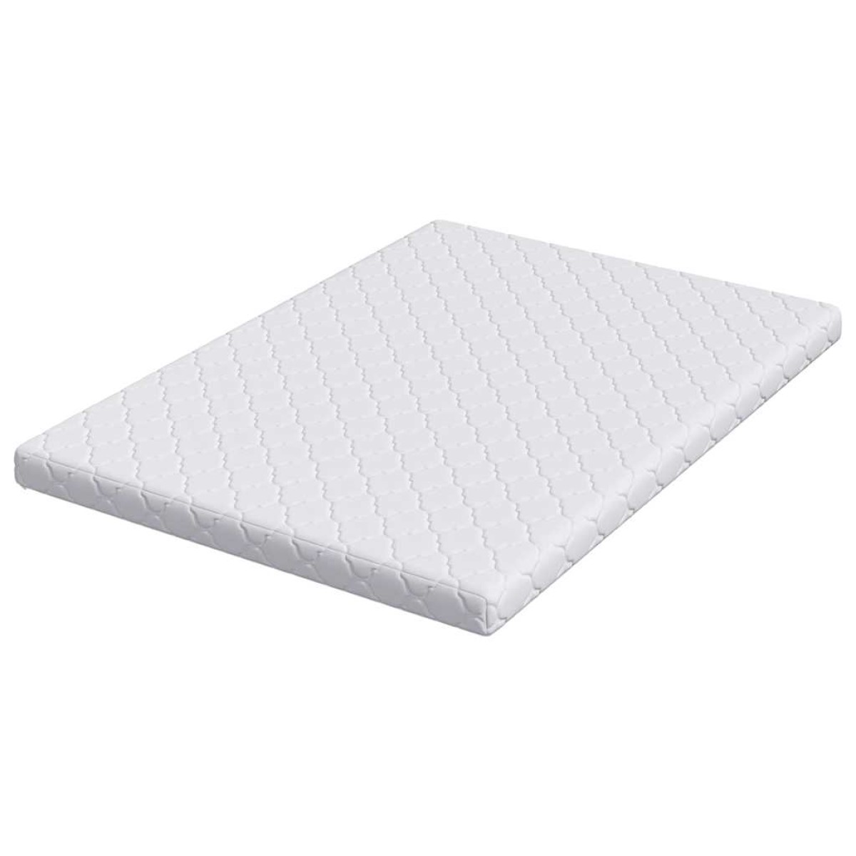 vidaXL Στρώμα Λευκό 160 x 200 cm Ζακάρ ύφασμα