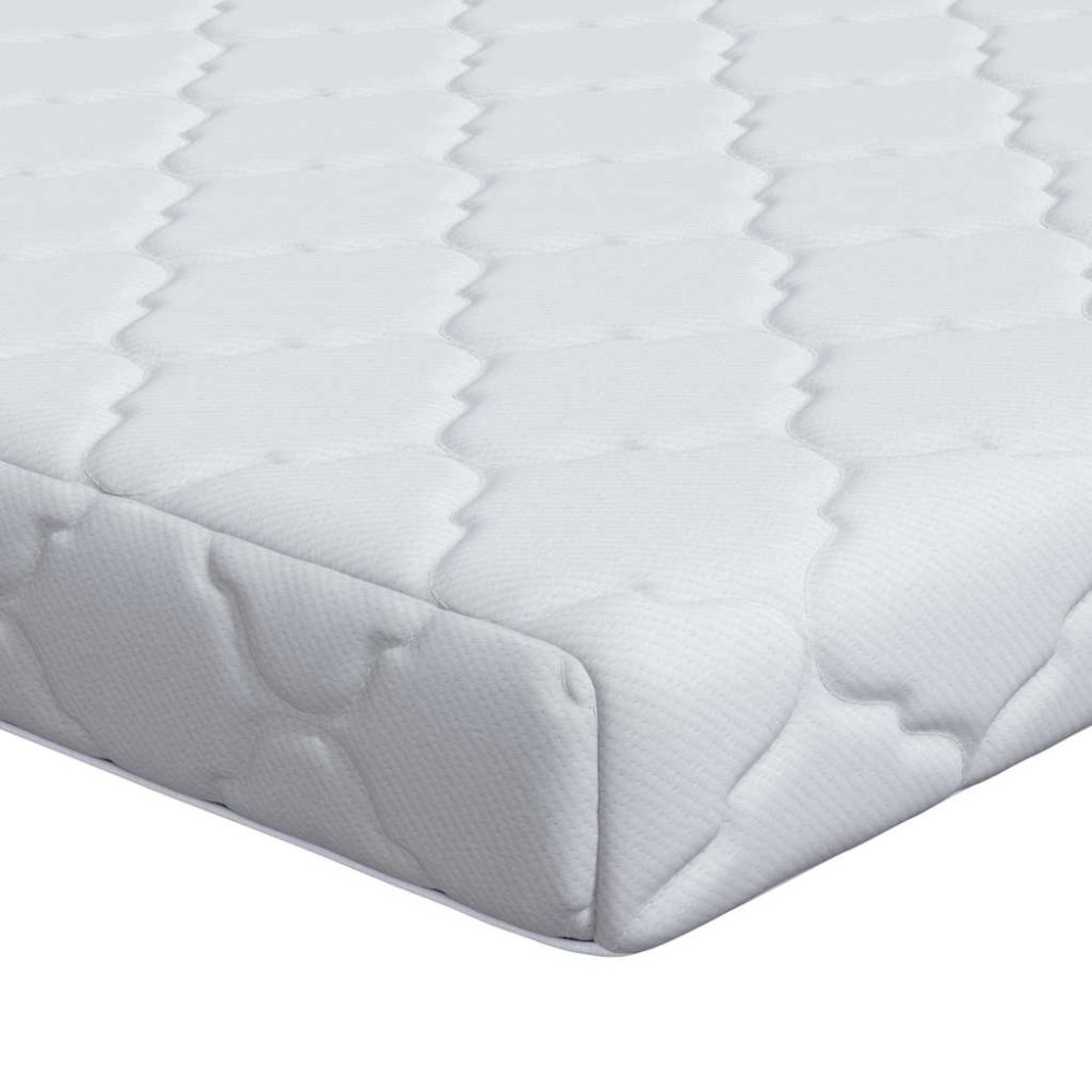 vidaXL Στρώμα Λευκό 180 x 200 cm Ζακάρ ύφασμα