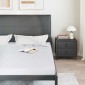 vidaXL Στρώμα Λευκό 200 x 200 cm Ζακάρ ύφασμα