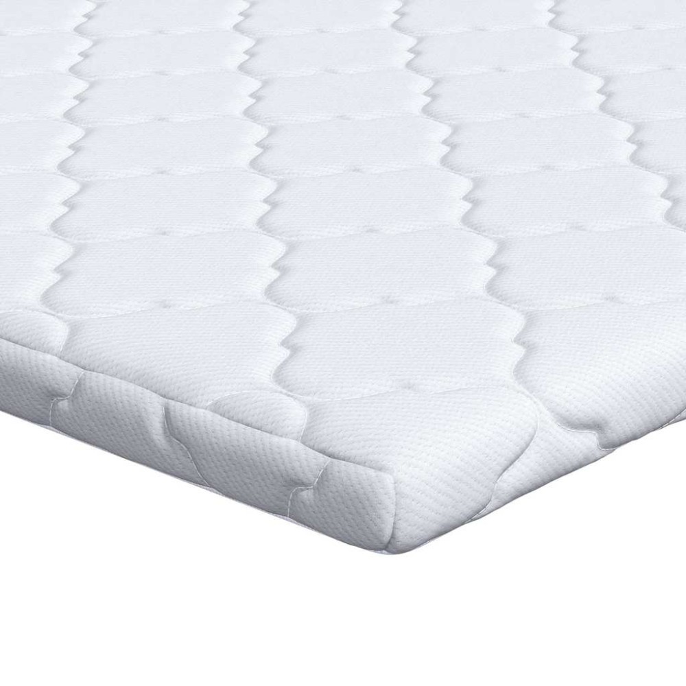 vidaXL Κουβέρτα Καρύδας Λευκό 140 x 190 cm Ζακάρ ύφασμα