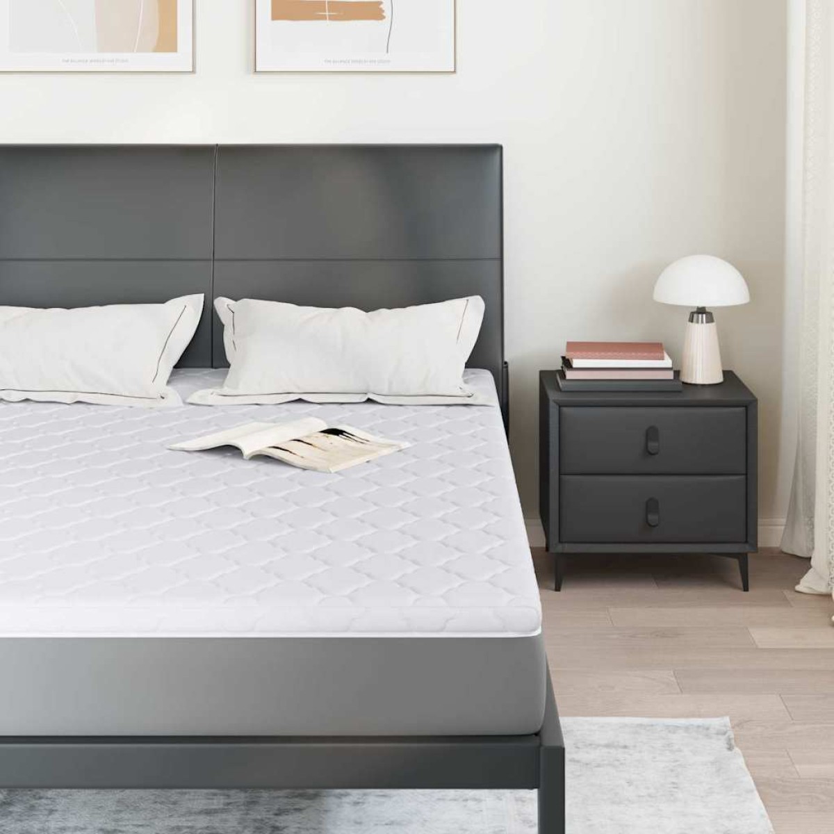 vidaXL Κουβέρτα Καρύδας Λευκό 140 x 200 cm Ζακάρ ύφασμα