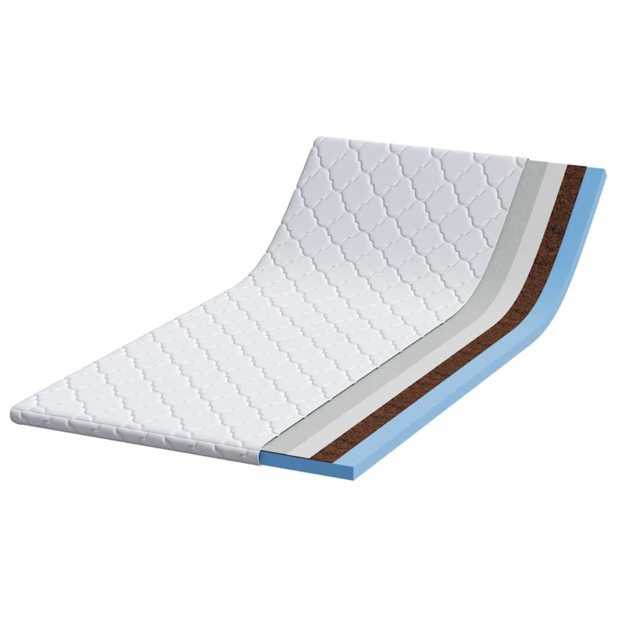 vidaXL Κουβέρτα Καρύδας Λευκό 160 x 200 cm Ζακάρ ύφασμα