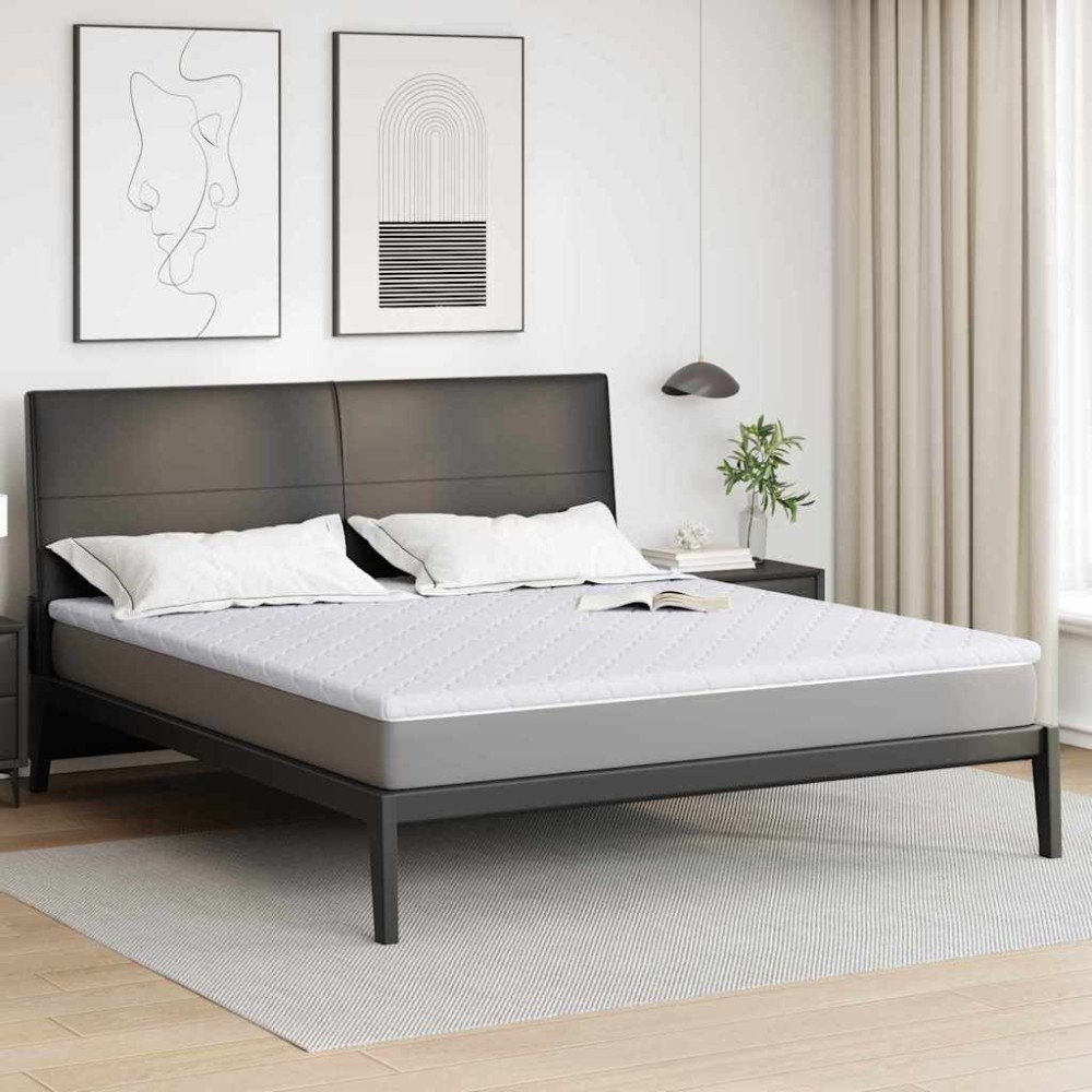 vidaXL Κουβέρτα Καρύδας Λευκό 180 x 200 cm Ζακάρ ύφασμα