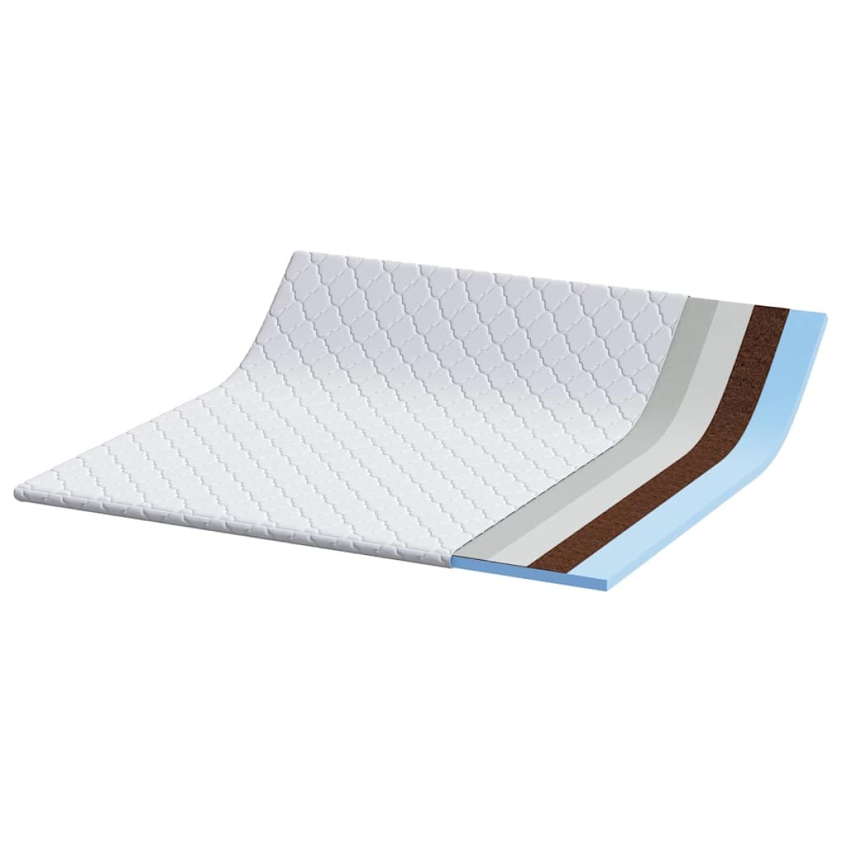 vidaXL Κουβέρτα Καρύδας Λευκό 180 x 200 cm Ζακάρ ύφασμα