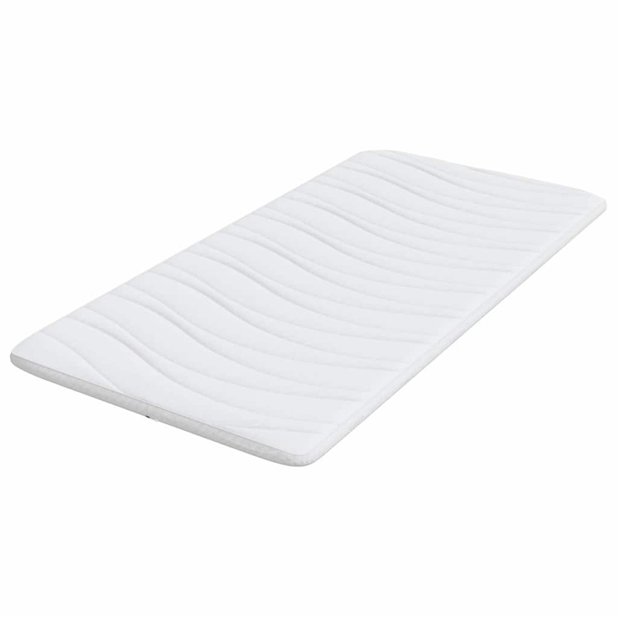 vidaXL Στρώμα επικάλυψης Λευκό 120 x 200 cm Υφασμα Πλεκτό