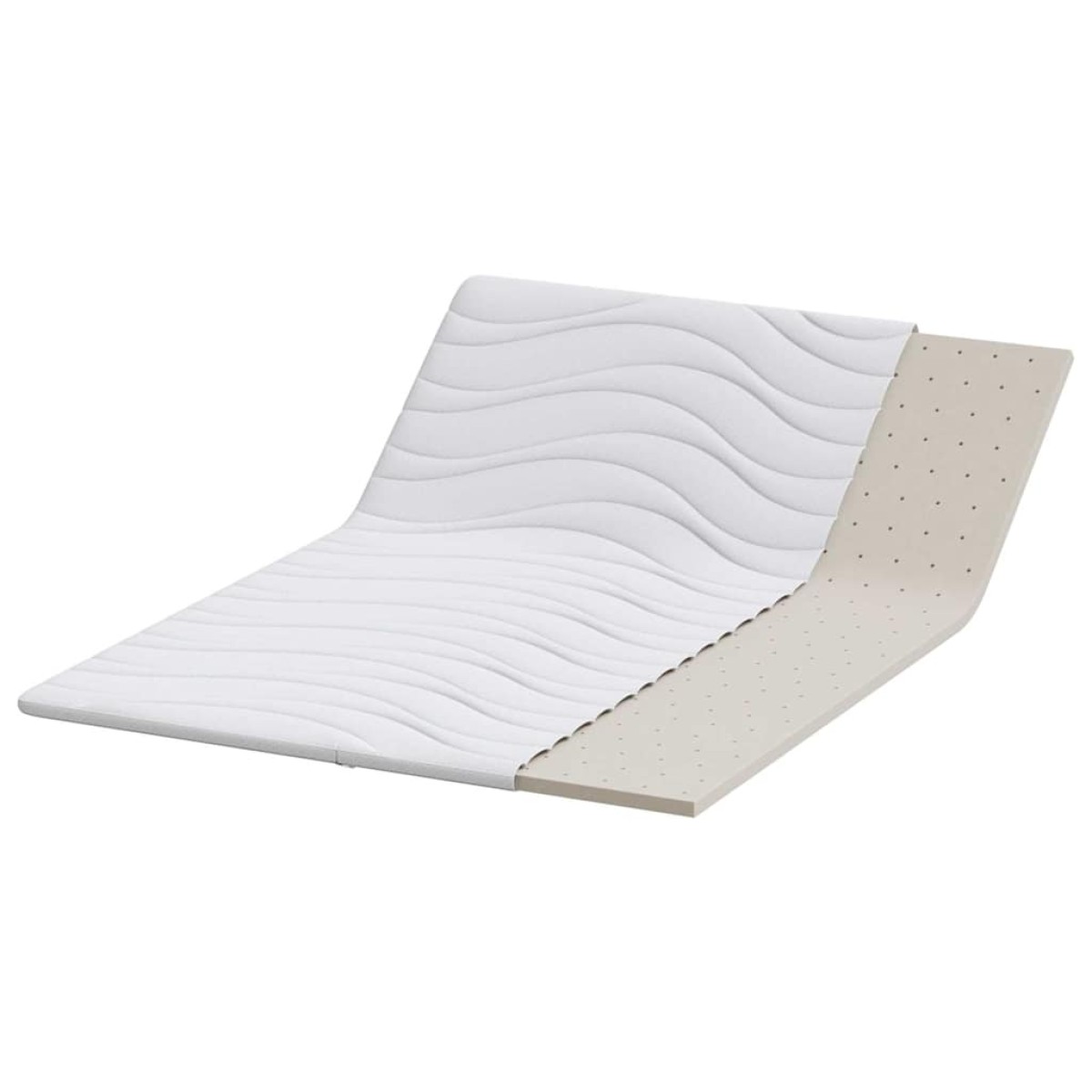 vidaXL Στρώμα επικάλυψης Λευκό 140 x 190 cm Υφασμα Πλεκτό