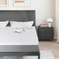 vidaXL Στρώμα επικάλυψης Λευκό 200 x 200 cm Υφασμα Πλεκτό
