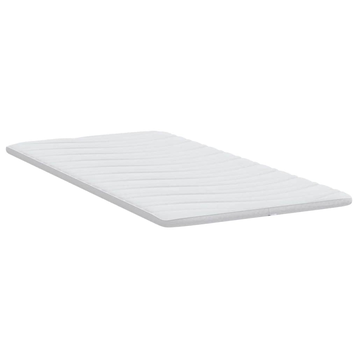 vidaXL Στρώμα επικάλυψης Λευκό 120 x 200 cm Υφασμα Πλεκτό